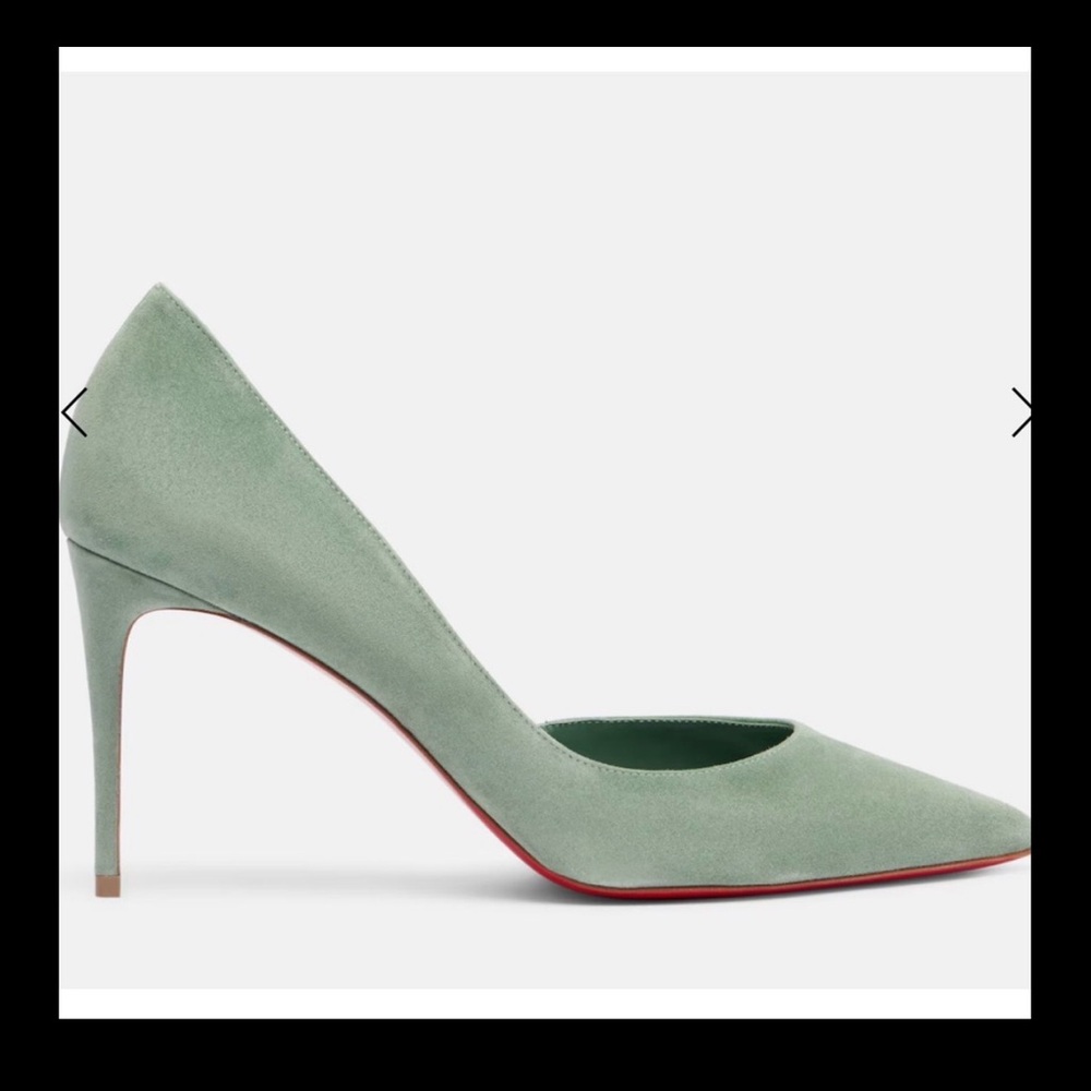 CHRISTIAN LOUBOUTIN Iriza Seafoam suede pumps EU38.5 US8.5 $945